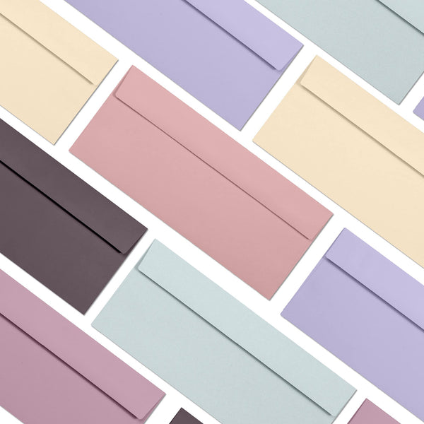 Business Envelopes, 120-Pack #10 Envelopes, 4 1/8 x 9 1/2 Inches, 6 Muted Pastel Colors