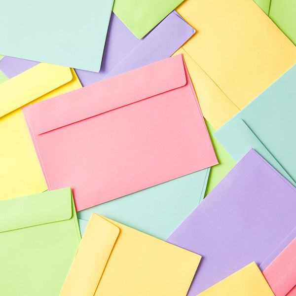 A4 Envelopes, 48-Pack Colored Envelopes 4x6, Envelopes for Invitations, Pastel Colored Envelopes, A4, 4 1/4 x 6 1/4 Inches, 6 Colors
