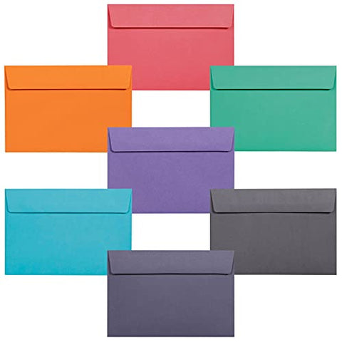 Invitation Envelopes, 140-Pack 4x6 Envelopes for Invitations, Colored Envelopes, A4, 4 1/4 x 6 1/4 Inches, 7 Colors