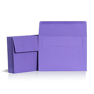 5x7 Envelopes for Invitations, 40-Pack A7 Envelopes for 5x7 Cards, Colored Invitation Envelopes, Purple, 5 1/4 x 7 1/4 Inches
