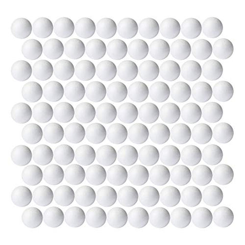 Foam Balls for Crafts, 100-Pack Smooth Polystyrene Foam Balls, Approximately 1 Inch in Diameter, White
