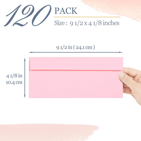Business Envelopes, 120-Pack #10 Envelopes, 4 1/8 x 9 1/2 Inches, 6 Pastel Colors