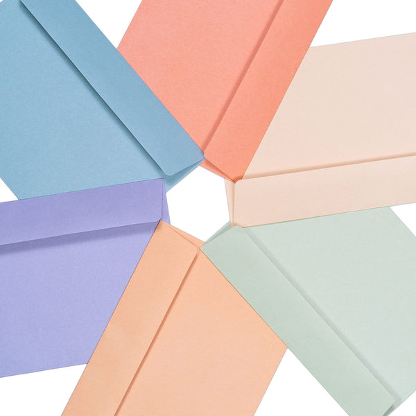 A4 Envelopes, 120-Pack Colored Envelopes 4x6, Envelopes for Invitations, Pastel Colored Envelopes, A4, 4 1/4 x 6 1/4 Inches, 6 Warm Pastel Colors