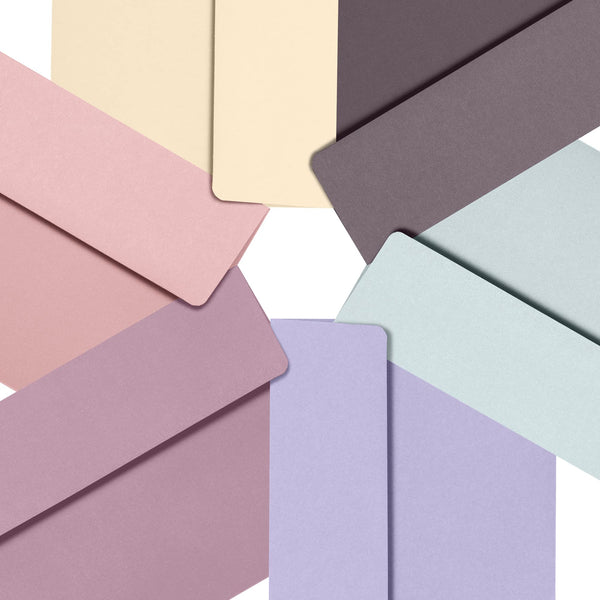 5x7 Envelopes for Invitations, 120-Pack A7 Envelopes for 5x7 Cards, Colored Invitation Envelopes, 6 Muted Pastel Colors, 5 1/4 x 7 1/4 Inches
