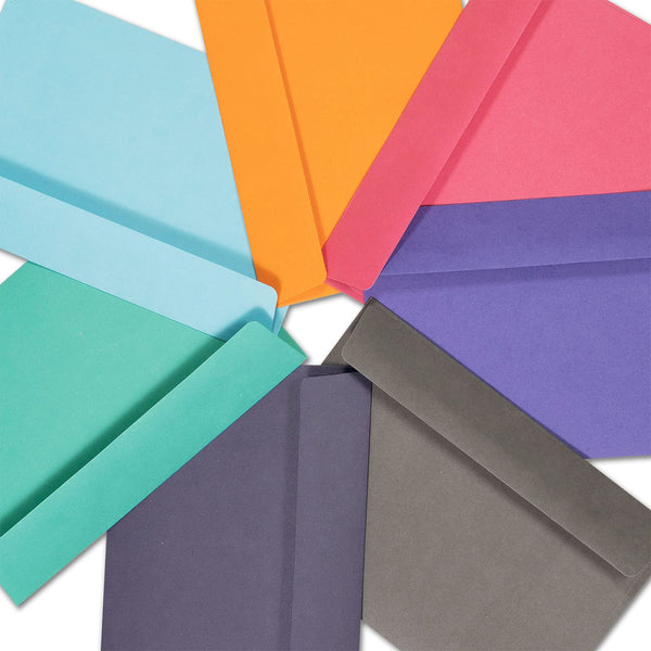 Invitation Envelopes, 140-Pack 4x6 Envelopes for Invitations, Colored Envelopes, A4, 4 1/4 x 6 1/4 Inches, 7 Colors