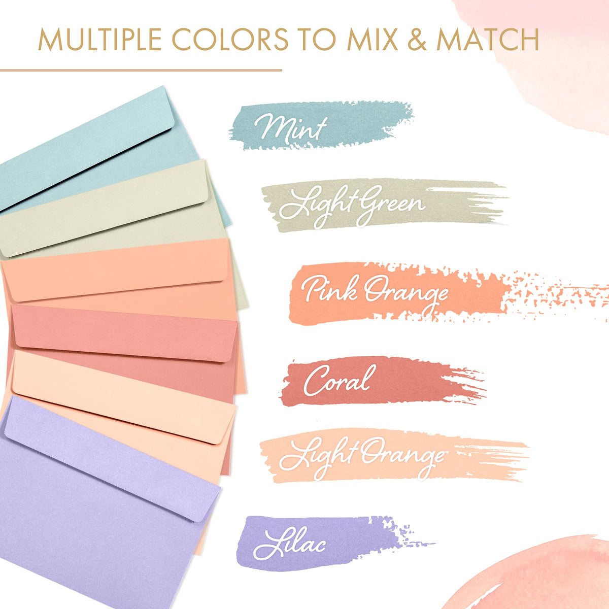 A4 Envelopes, 48-Pack Colored Envelopes 4x6, Envelopes for Invitations ...