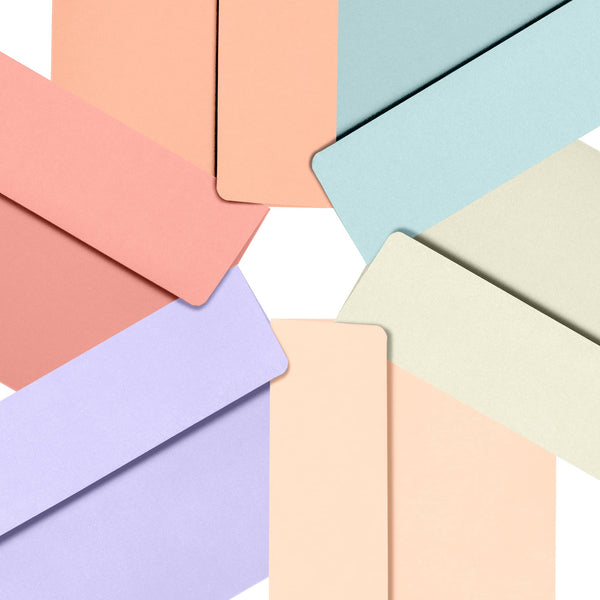 5x7 Envelopes for Invitations, 36-Pack A7 Envelopes for 5x7 Cards, Colored Invitation Envelopes, 6 Warm Pastel Colors, 5 1/4 x 7 1/4 Inches