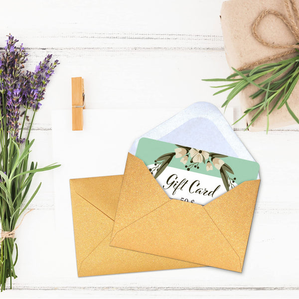 Gift Card Envelopes - 100-Count Mini Envelopes, Paper Business Card Envelopes, Bulk Tiny Envelope Pockets for Small Note Cards, Gold, 4 x 2.7 Inches