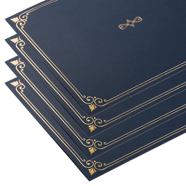 Certificate Holders, 25-Pack Certificate Covers for Letter Size 8.5 x 11 Inch Paper, Certificate Folders, Navy, 9 x 11.5 Inches
