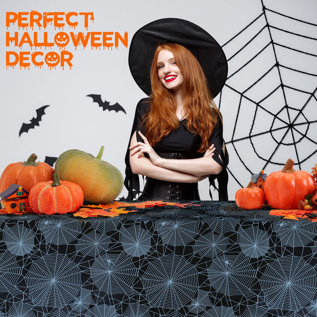 2 PCS Halloween Tablecloth Disposable Plastic - Spooky Plastic Table
